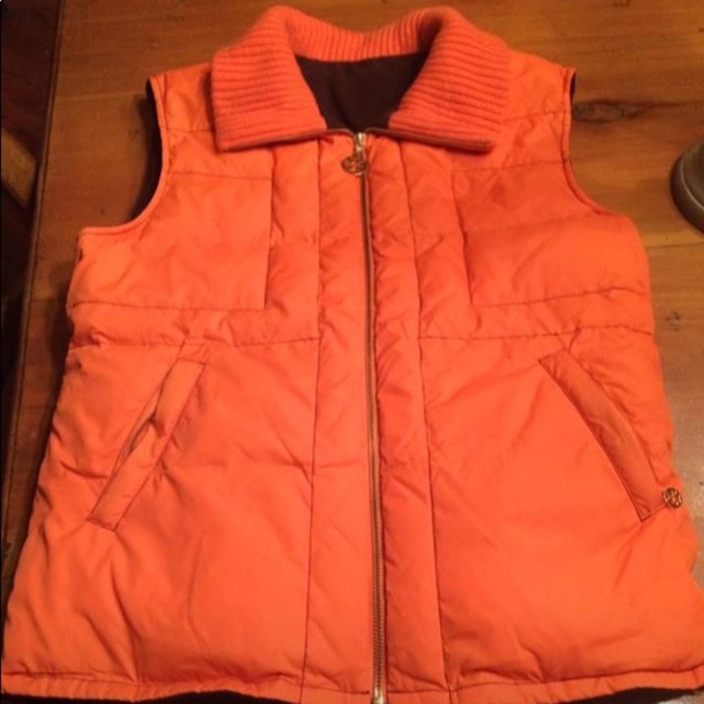 Tory Burch Rib-Knit Puffer Vest